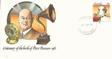 T3299 Australia Peter Dawson Birth Centenary FDI PSE cover