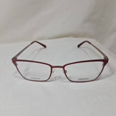 Modo Titanium Eyeglass Frames Model 4208 Red 51 17-138