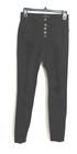 HAMMER JEANS WOMAN SIZE 5 BLACK BUTTON FRONT HIGH RISE SKINNY JEANS DESTROYED — photo 1