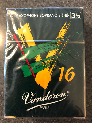 Vandoren V16 Soprano Saxophone reeds - Size 3 1/2 - 10 pack New Old Stock