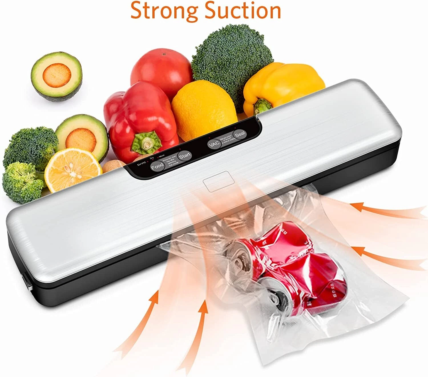 Vacuum Sealer Machine Food Preservation Storage Saver Automatic Air Sealing