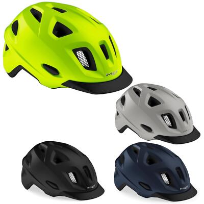 MET Mobilite Fahrrad Helm Halbschale Urban City LED Rücklicht Stadt Rad