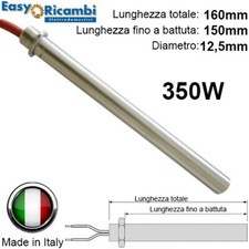 CANDELETTA ACCENSIONE STUFA PELLET 350W 160mm / 150mm Diametro 12,5mm PALAZZETTI