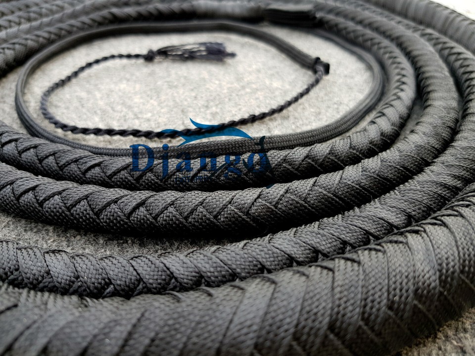 Fouet Paracorde Tressé 16 Brins - Longueurs 1,2m à 5,4m - Rouge Et Noir - Avec Accessoires Fouet Bullwhip Nylon 16 Tresses Rouge Noir équitation