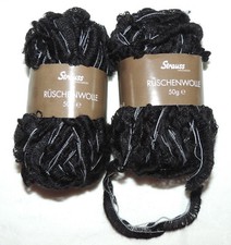 Wolle Strauss Innovation 100g Rüschenwolle schwarz weiß 
