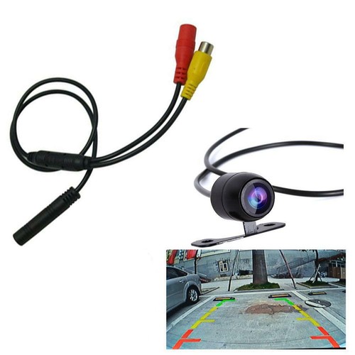 Car Backup Reverse Camera 4-Pin Male To CVBS RCA Female Power Connector 🔥8