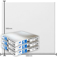 10.8m2 Suspended Ceiling Tiles Wipeable 595mm x 595mm EasyClean 600mm x 600mm