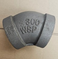 2-1/2" Class 300 XH Black Malleable 45-degree Elbow -MADE IN USA-GRINNELL-NEW