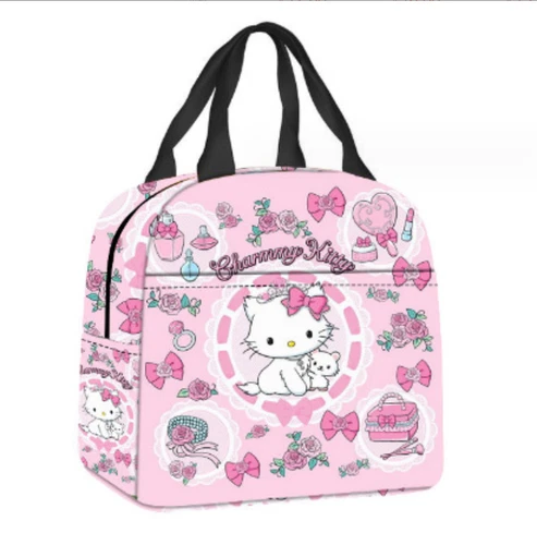 Sanrio Hello Kitty Lunch Bag Insulated Student Snack Picnic Food Storage Bag - Picture 14 of 56