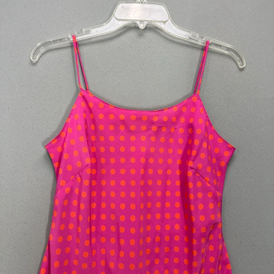 Vestido De Colección Años 90 Y2K La Belle Mujer Talla 5 Rosa Caliente Lunares Mini Barbie Core Tank Foto 2 de 4