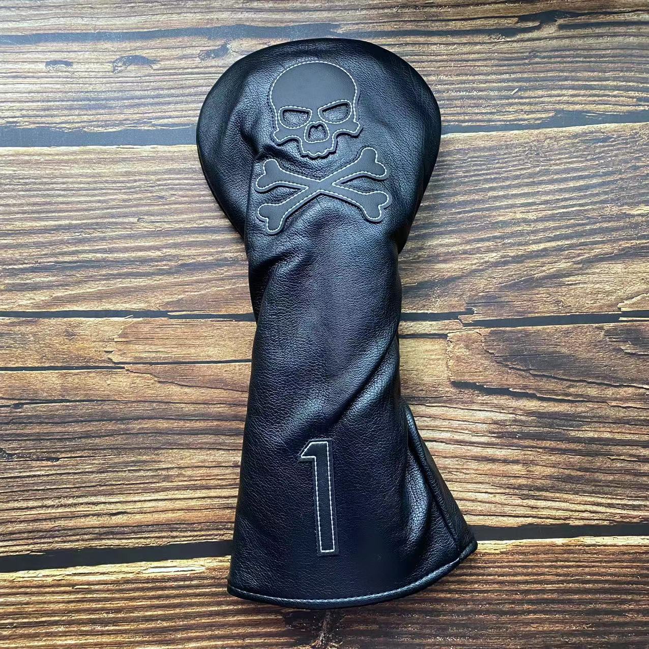 Driver Head Cover Headcover Black Leather Golf Club Cover For Driver