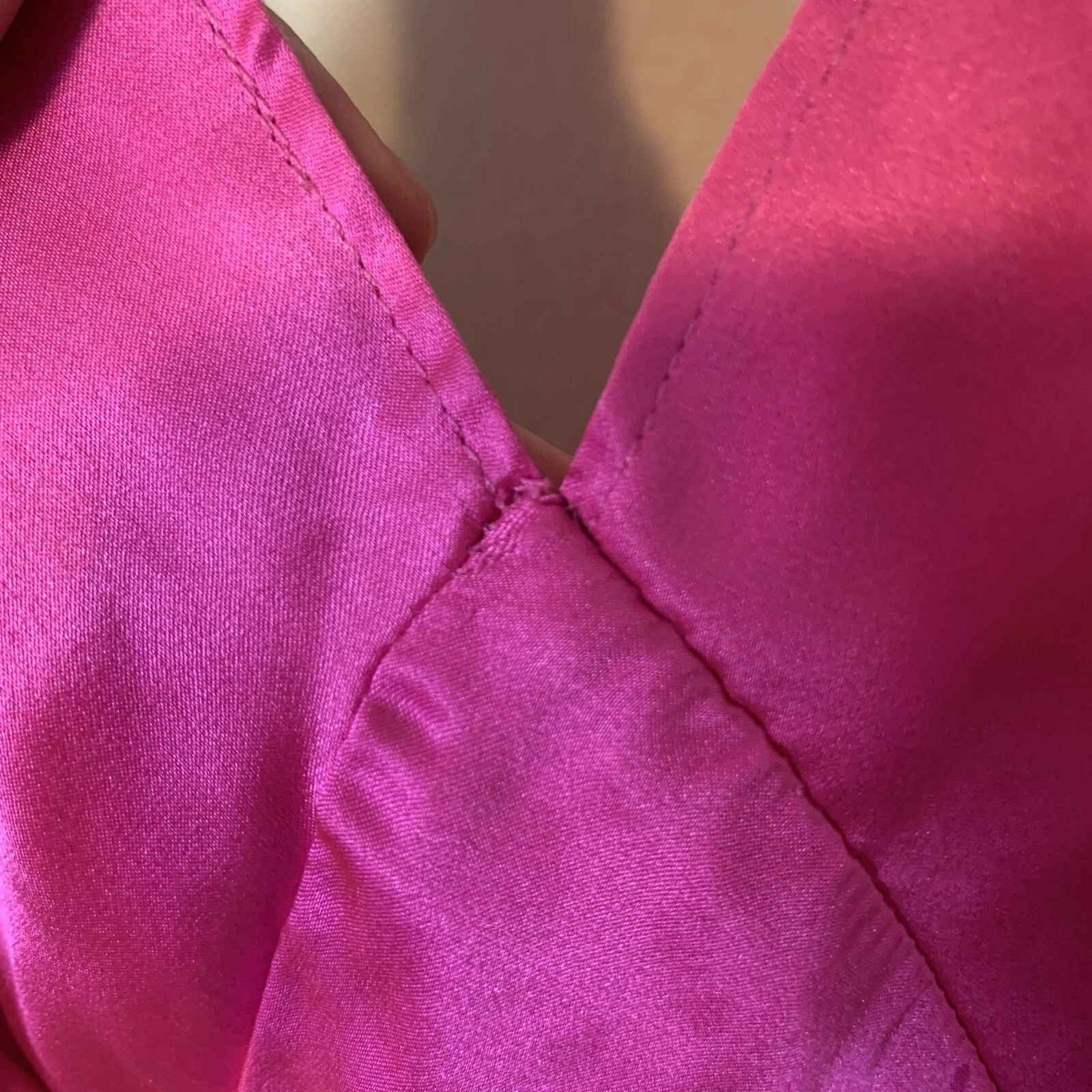 UNDERCOVER Abito Slip Midi Vintage G Label Victoria's Secret Rosa Caldo 100% Seta Taglia M