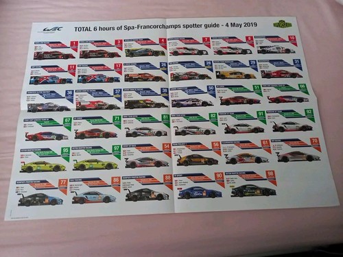 2019 6 Hours Of Spa-Francorchamps Race Event Programme/spotter Guide /poster - Picture 2 of 3