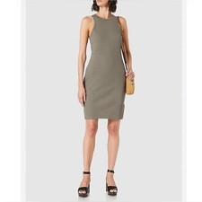 G -STAR RAW women’s Engineered Jersey Rib Tank Mini Dress slim fit gray/green XS