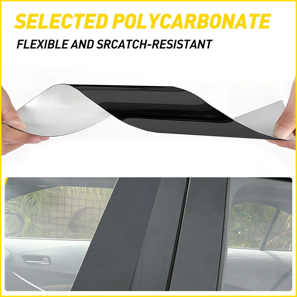 Se adapta a Nissan Titan 2004-2015 doble cabina poste pilar puerta moldura coche auto accesorios Foto 3 de 4