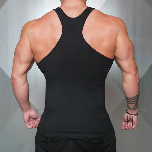 Men's Muscle Fitness High Quality Bodybuilding Undershirts Gym Workout Tank Top - Picture 5 of 14