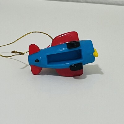 1990's Peanuts Santa Snoopy in Blue Plane Feature Syndicate Inc