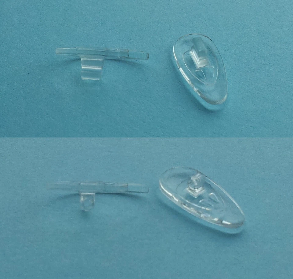 B&S Premium Ultra Slim Silicone Nose Pads for Glasses(Spectacles)-Push In/Screw In