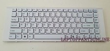 GENUINO NUEVO TECLADO SONY VAIO VPCEA VPC EA VPC-EA SERIE BLANCO EE. UU. CON MARCO