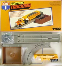 1982 TYCO US-1 TRUCKING HO Slot Car Truck GRAVEL SITE Trailer 3452 MIB Unused 