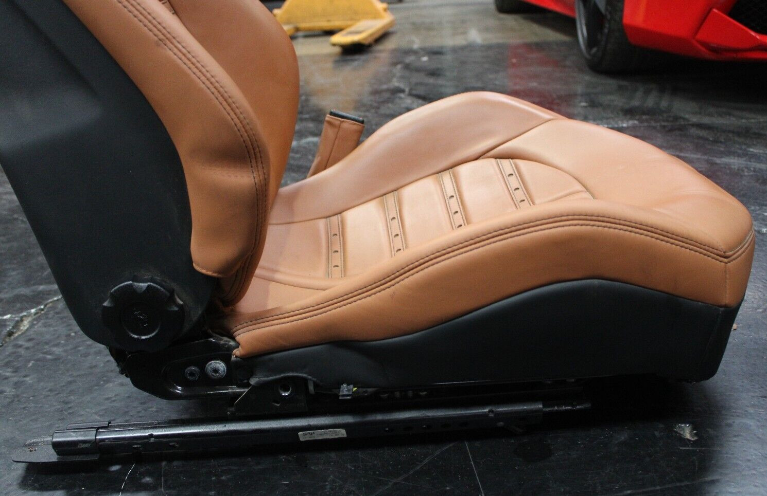 Ferrari F8 Tributo, RH, Front Manual Seat, Dented Leather, Used, P/N 957894