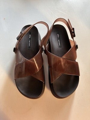 Melissa Cosmic Sandal II deep brown or tortoise Platforms Size 8