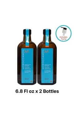 New with Box, 2 X Moroccanoil Treatment Oil With Pump, 200 ml / 6.8 oz