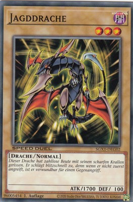 Jagddrache SGX1-DEG02 Common Speed Duel GX: Duel Academy Box Yugioh Deutsch
