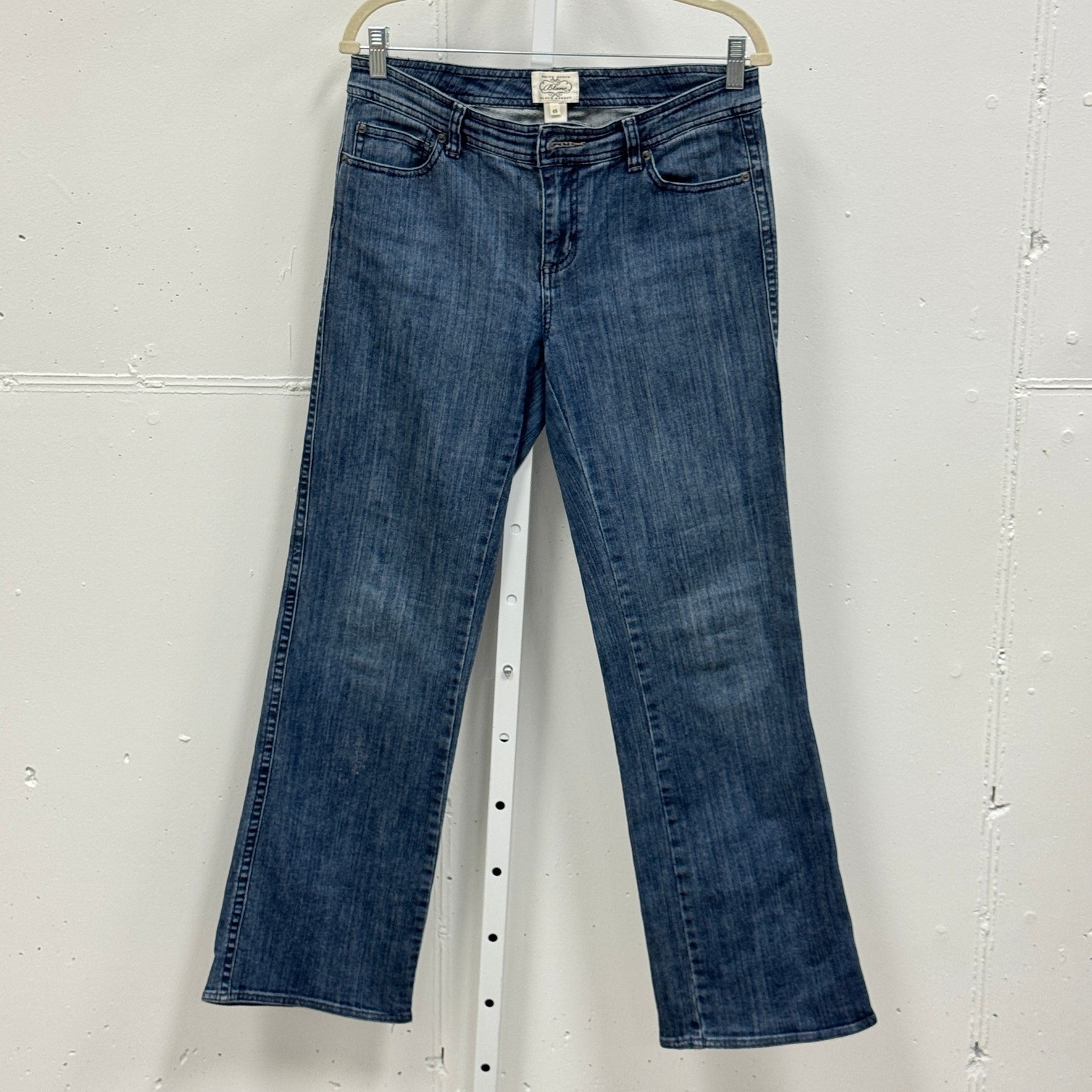 Y2K White House Black Market Blanc Embroidered Bootcut Jeans Medium Wash Size 6S