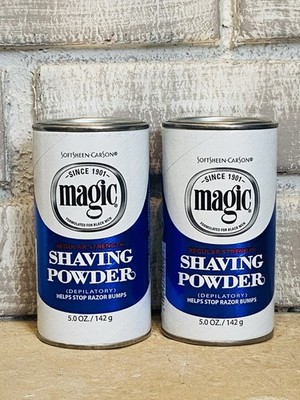 SoftSheen Carson Magic Shaving Powder Regular Strength 5 oz 2 Pack Shave Blue