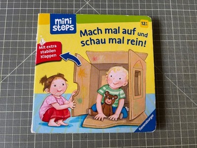 Ravensburger Mini Steps Mach mal auf und schau mal rein! Baby Buch 12+ Monate