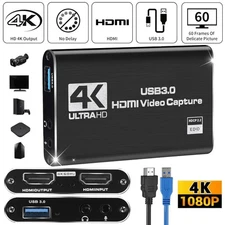 4K Audio Video Capture Card USB 3.0 HDMI Video Capture Device 1080P HD Recording
