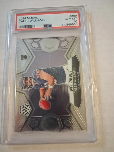 2024 Panini Mosaic NFL Debut Caleb Williams #289 (RC)-PSA 10 GEM MINT