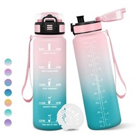 Trinkflasche 1L Bpa-Frei Auslaufsicher Sport Wasserflasche PastellgrüN Motswedi