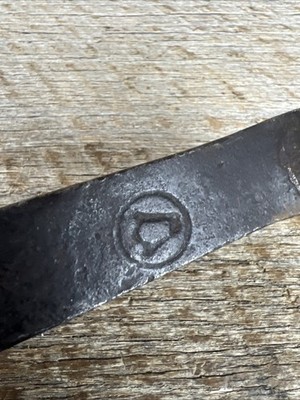 Vintage Pry Bar Tire Tool Blacksmith Forge Iron Welding Metal Unique Makers Mark