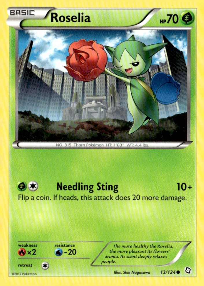 Roselia (13) Common Dragons Exalted 13/124 Pokémon TCG