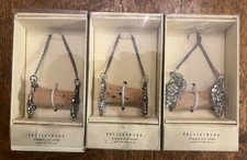 3 Pottery Barn  Wine  Vineyard Cork Holder For Wine Bottle Or Decanter Pewter