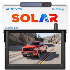 AUTO-VOX Solar Wireless Backup Camera:5" 1080P HD Monitor3-Minute Easy to Ins...