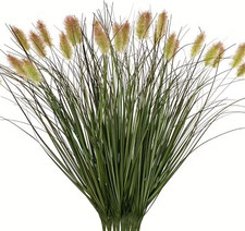 6 x künstliche Grasbündel 42 cm lang, Seidenblumen Deko