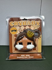 POPMART Crybaby Shiny Shiny Series Earphone Case - Brown - NEW SEALED