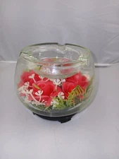 Glass Floral Terrarium Ashtray