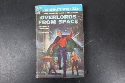 Overlords from Space / Man Who Mastered Time Kelleam Cummings 1956 Ace Sci-Fi PB