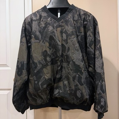 VTG 90s Forrester s Outerwear Golf Print AOP Windbreaker Pullover Jacket L