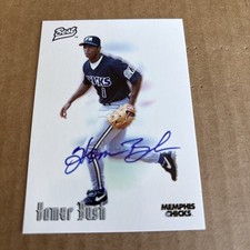 1996 Best Minors AUTO ROOKIE Homer Bush RC Baseball Card (f5). rookie card picture
