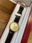 Vintage 80s SEIKO Gents Quartz Calendar Day Date Wristwatch 7N43-8A90 Gold