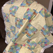 Handmade Baby Blanket/Quilt -Winnie the Pooh-Tiger-Piglet. Silk Edge 37  x47  