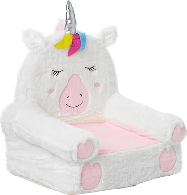 Amazon Basics Children's Plush Toddler Chair, Unicorn, Medium, Multi Color 