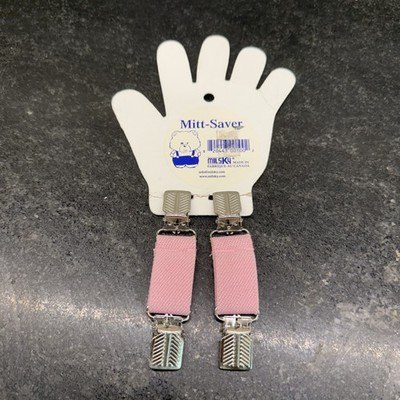 Kids Pink Winter Mitten Glove Saver- Attaches Mittens To Coat