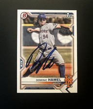 Dominic Hamel Autographed 2021 Bowman Draft Signed Card #BD-60 - New York Mets