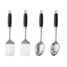 4 Pcs Stainless Steel Kitchen Utensils, Cooking Utensils Set, 4 Pcs, Silver